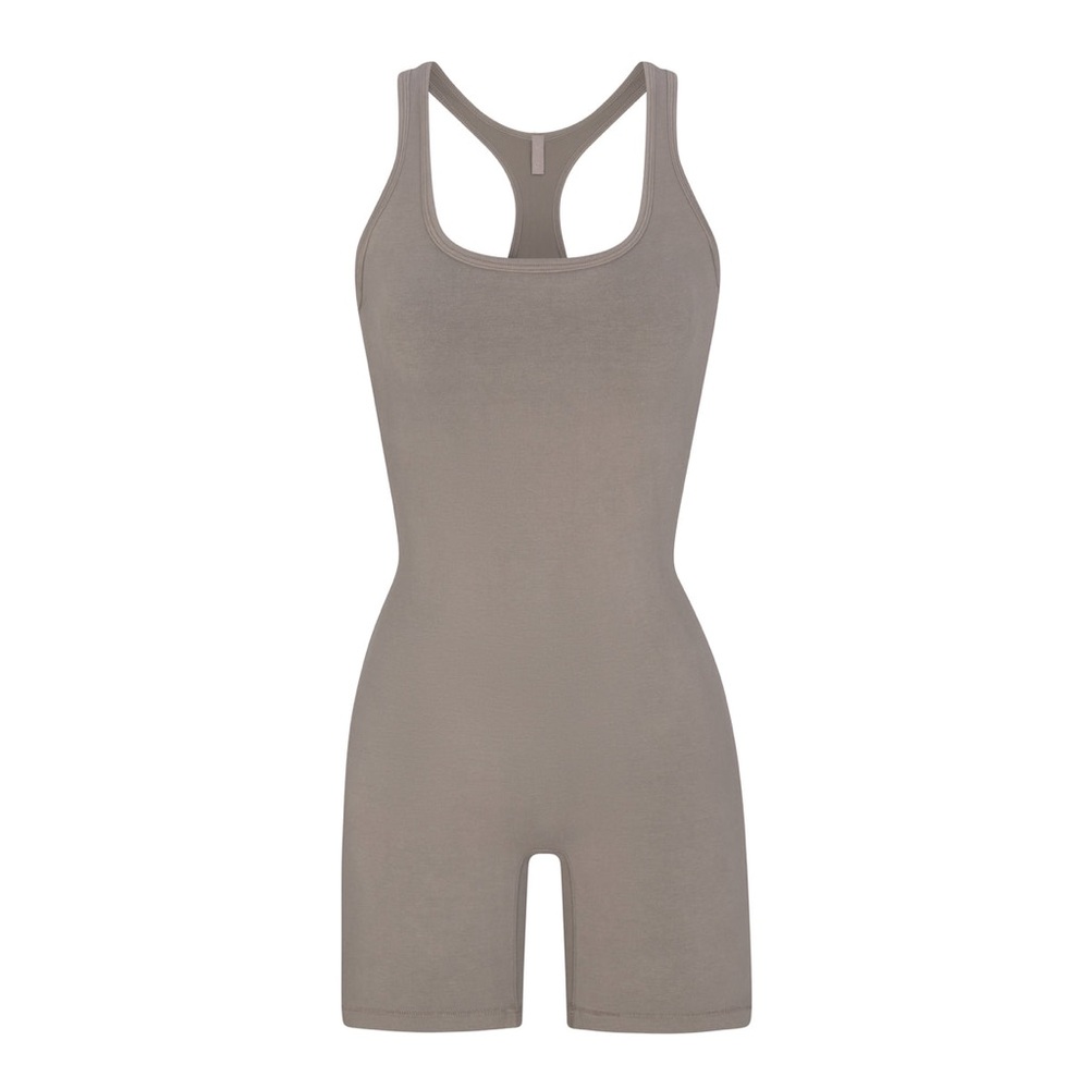 NWT SKIMS Outdoor Mid Thigh Onesie in Smoke XS